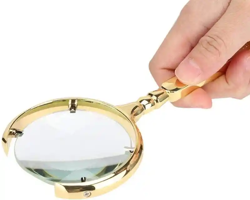 Lupa De Mano Y Redonda Con Mango Magnifier Premium