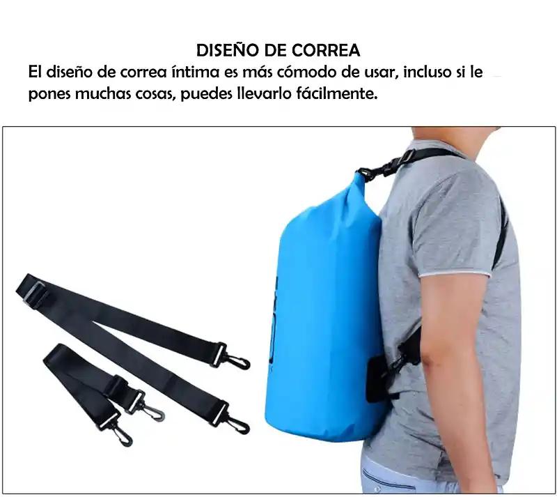 Bolsa Seca Tula Mochila Impermeable 5l Doble Correa