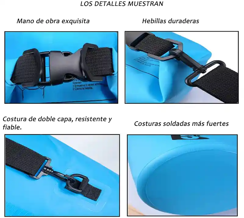 Bolsa Seca Tula Mochila Impermeable 10l Doble Correa