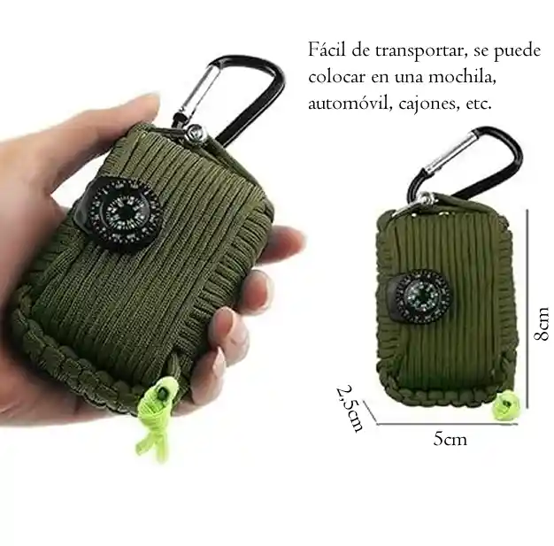 Kit De Supervivencia Sos Granada Multiusos Camping Paracord