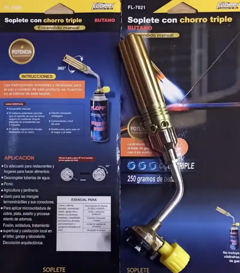 Soplete Flameador Resposteria Joyeria Plomeria Triple Llama