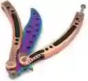 Navaja Cuchillo Mariposa De Entrenamiento Tornasol Pro