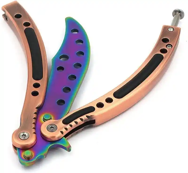 Navaja Cuchillo Mariposa De Entrenamiento Tornasol Pro