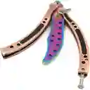 Navaja Cuchillo Mariposa De Entrenamiento Tornasol Pro