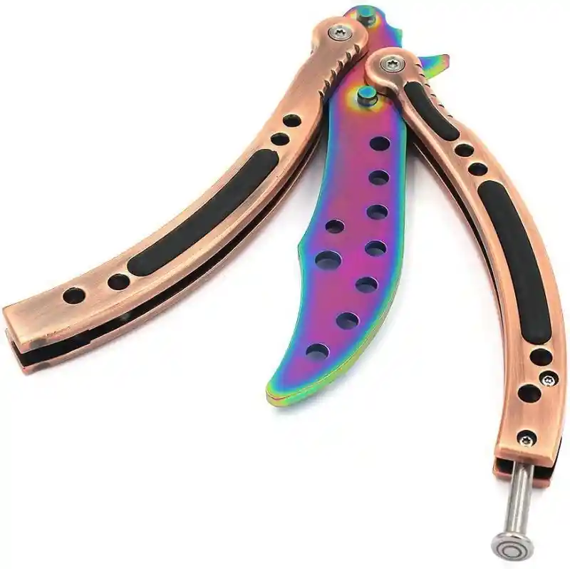 Navaja Cuchillo Mariposa De Entrenamiento Tornasol Pro