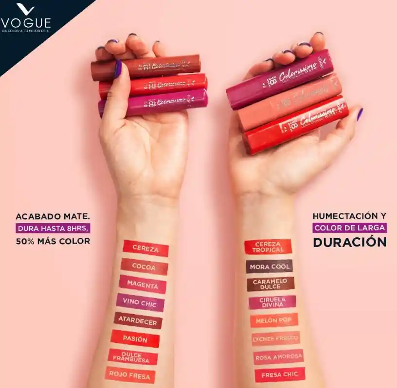 Labial Colorissimo Barra Larga Duración Para Labios Vogue