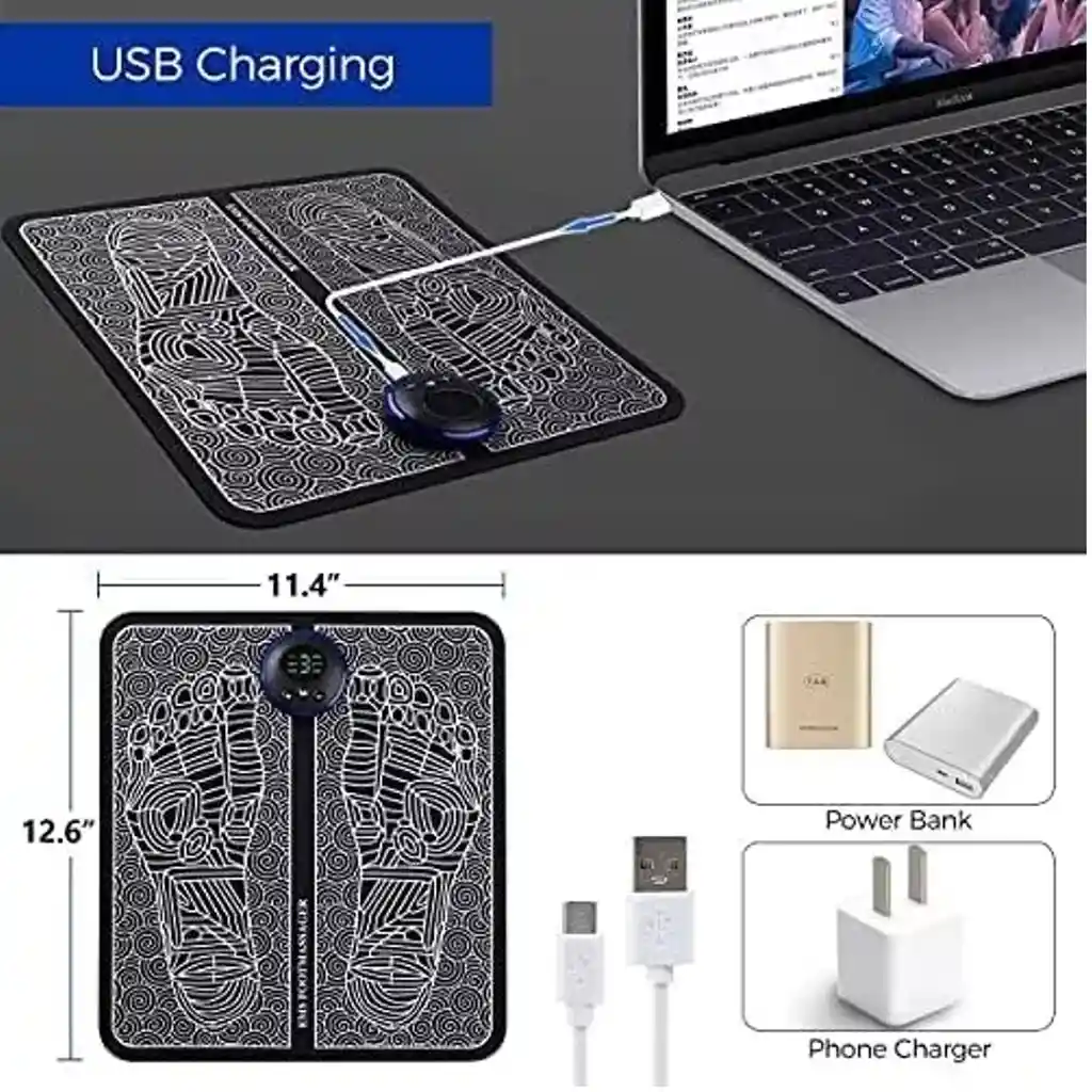 Almohadilla Masajeadora De Pies Eléctrica - Portátil Y Plegable