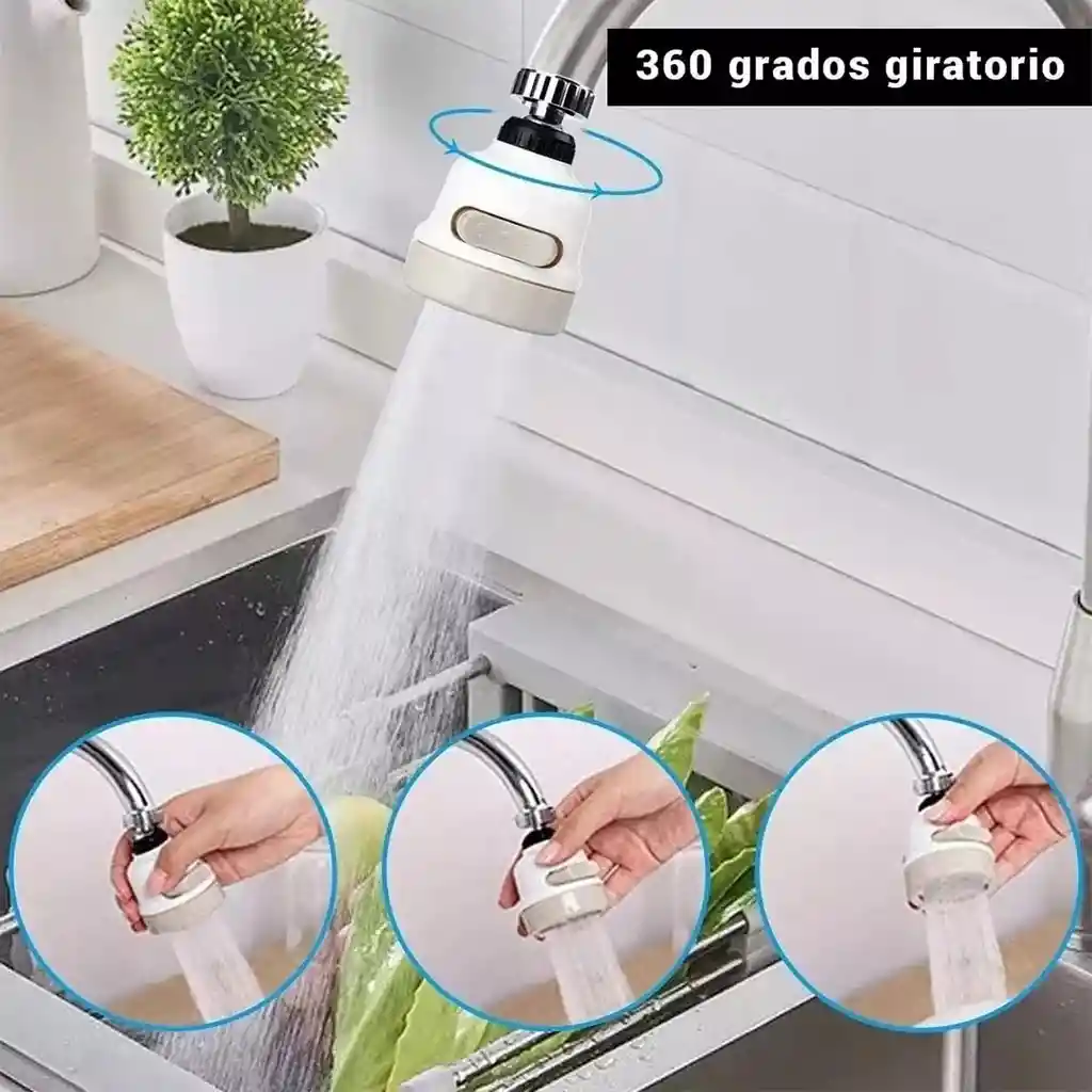 Cabezal De Grifo Giratorio 360° Para Lavaplatos - Ahorrador De Agua