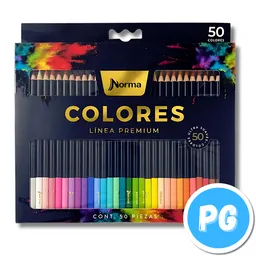 Caja De Colores Norma Premium X50 Unds Unipunta