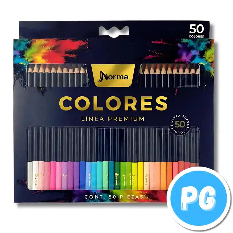 Caja De Colores Norma Premium X50 Unds Unipunta