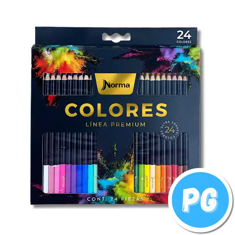 Caja De Colores Norma Premium X24 Unds Unipunta