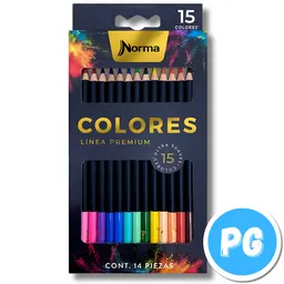 Caja De Colores Norma Premium X15 Unds Unipunta