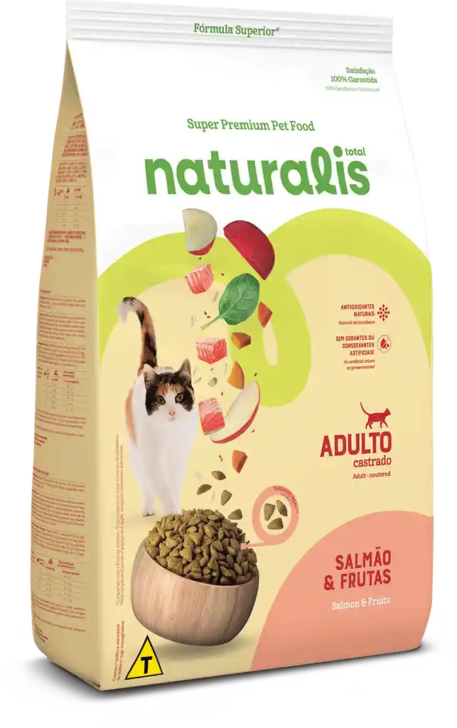 Naturalis Gato Castrado Salmon Y Frutas 1.5 Kg