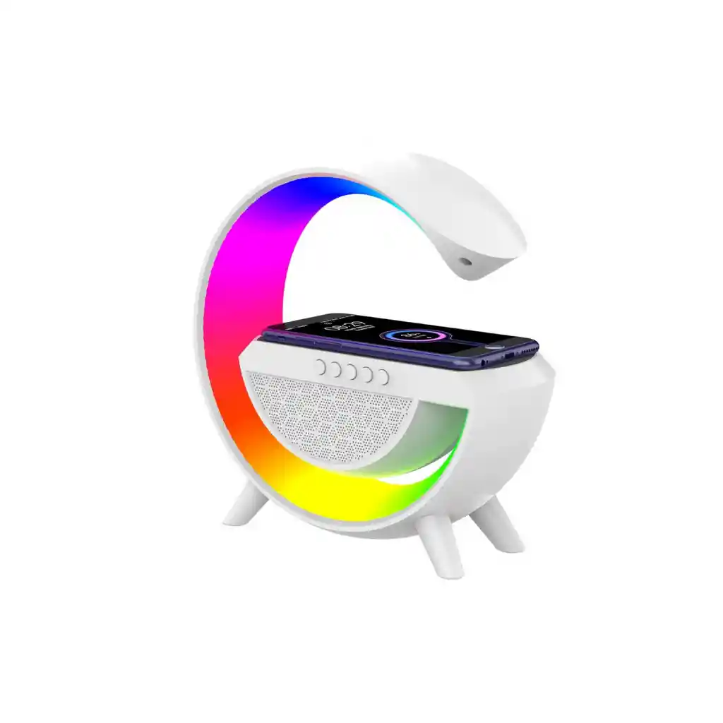 Parlante Lampara Rgb Cargador Inalámbrico Bluetooth