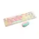 Combo Teclado Mouse Dn-c400 Kit Colores Pastel Color Del Mouse Rosa- Celeste