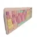 Combo Teclado Mouse Dn-c400 Kit Colores Pastel Color Del Mouse Rosa- Celeste