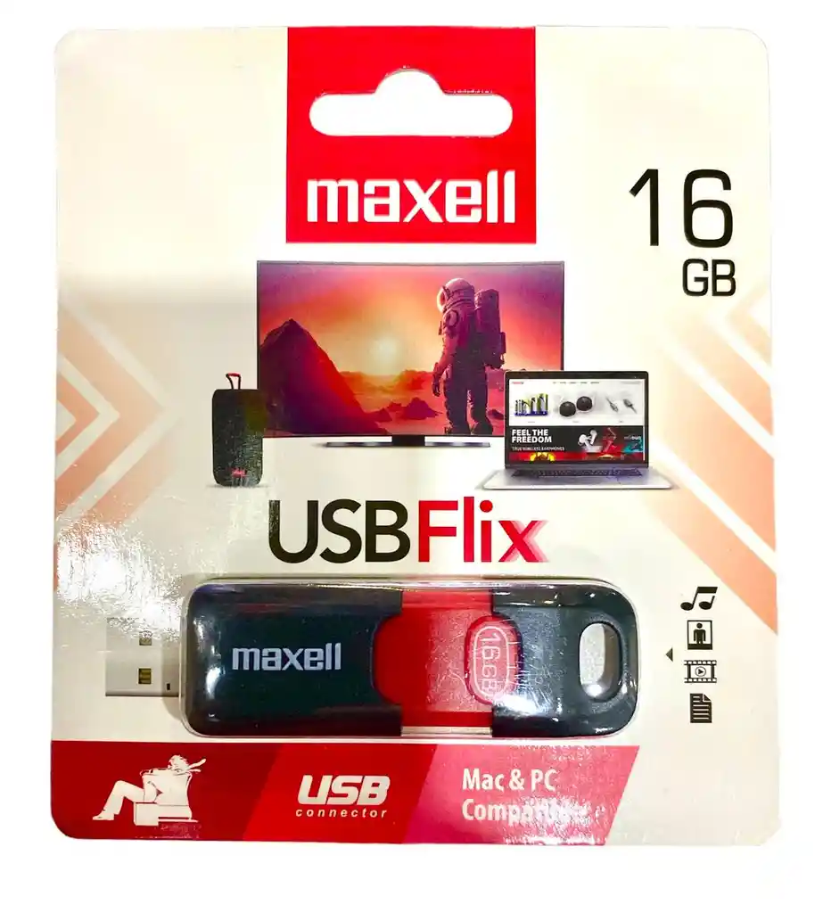 Memoria Usb Flix 16 Gb Maxel 2.0 Usb