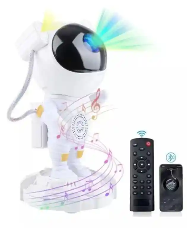 Lámpara Proyector Astronauta De Galaxias Nebulosa Bluetooth
