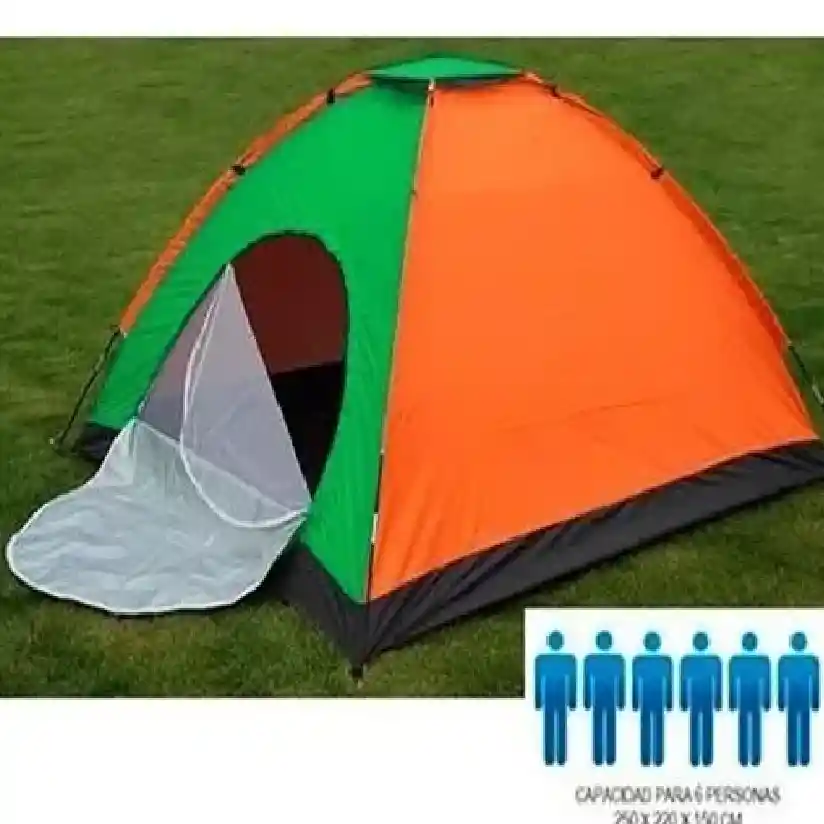 Carpa Camping 6 Personas 2.2x2.5x1.5mt Impermeable Con Malla