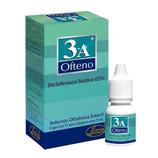 3 A Ofteno (diclofenaco) 1mg/ml(0,1%) Solucion Oftalmica 6 Ml