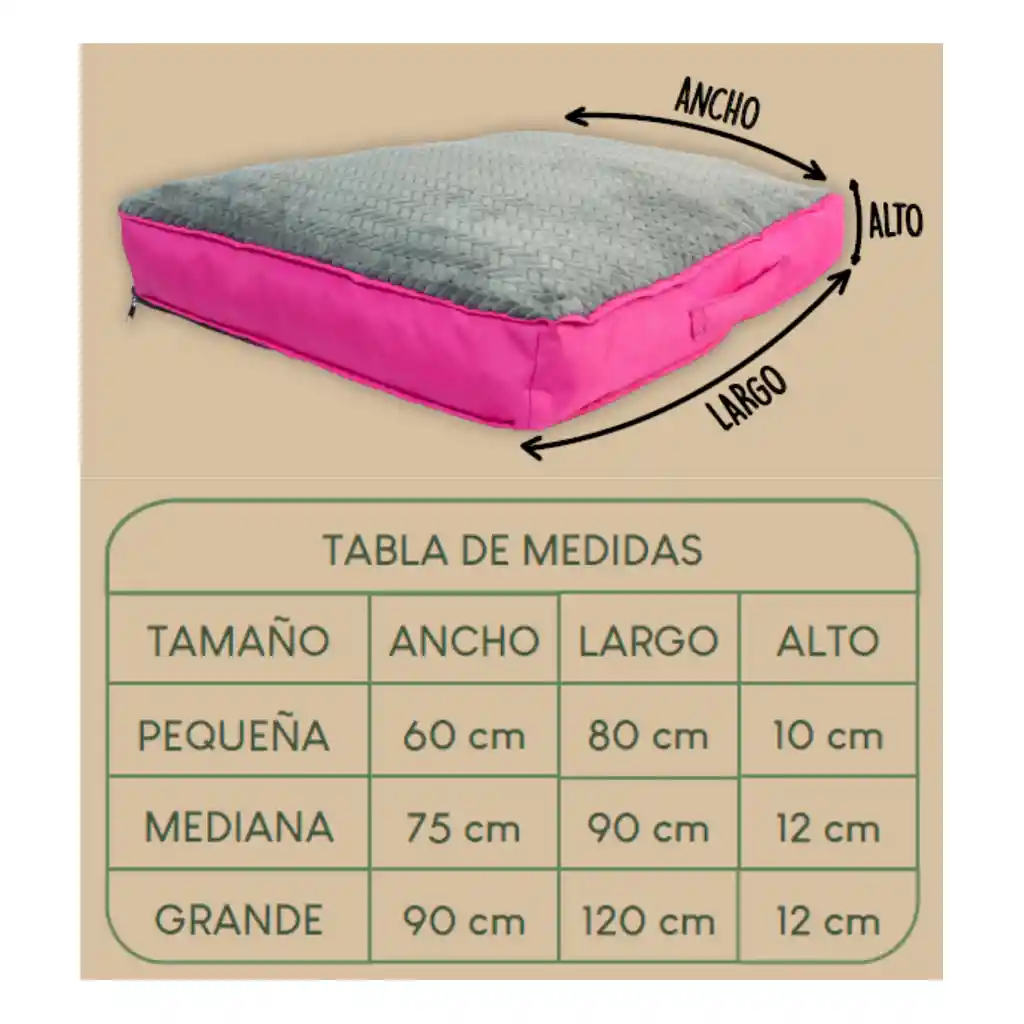 Cama Colchón Amapola Para Mascotas Mediana