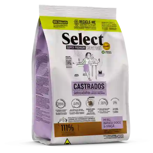 Alimento Seco Para Gato Monello Select Gatos Castrados X 7 Kg - 1,5 Kg