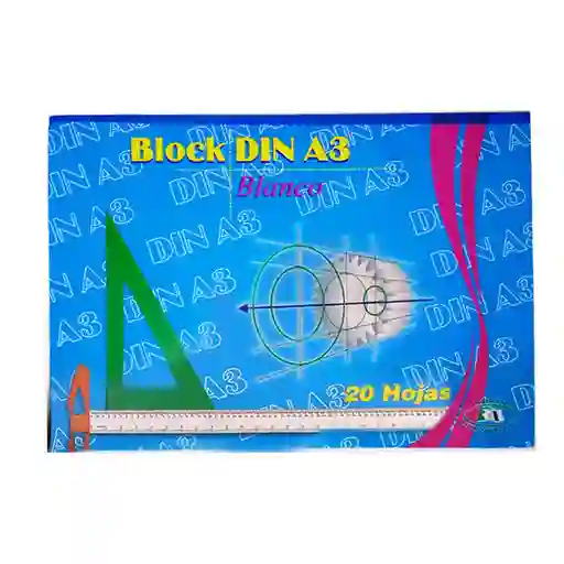 Block Din A3 Blanco De 20 Hojas