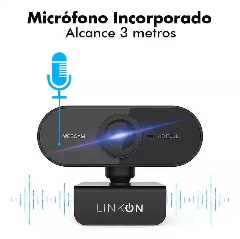 Webcam Camara Web Linkon Fullhd 1080p Usb Microfono +tripode