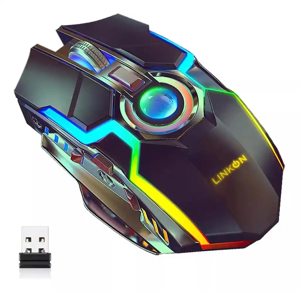 Mouse Gamer Inalambrico Recargable Usb Windows Optico Rgb