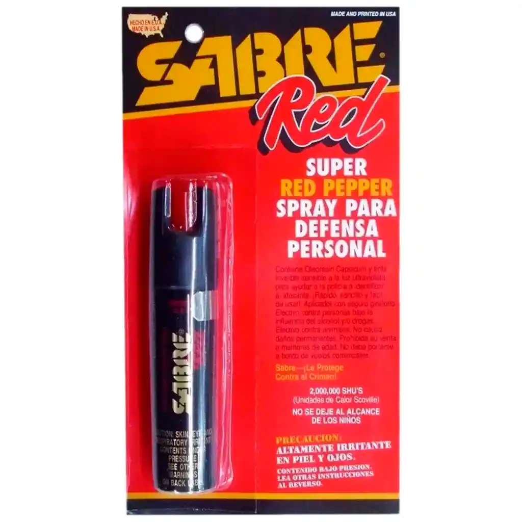 Gas Pimienta Sabre Red Defensa Bolsillo Esfero X 22gr (pqño)