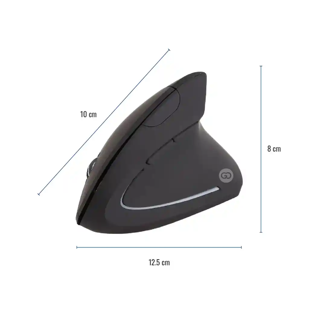 Mouse Vertical Ergonómico Inalámbrico Recargable Con Cable Miniusb