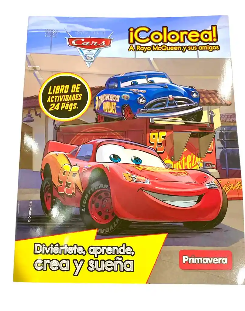 Libro De Actividades Y Colorear 24 Paginas Cars Primavera