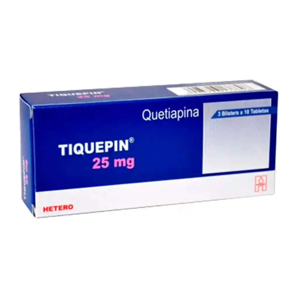 Quetiapina 25mg Cja X 30 Tabletas (tiquepin)