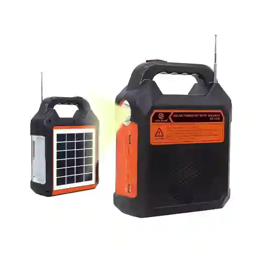 Radio Parlante Linterna Con Panel Solar Linterna Bluetooth