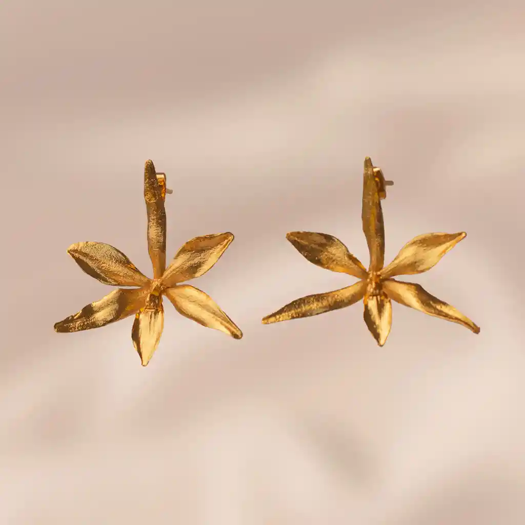 Aretes Topos Orquidea Martiana Brassavola