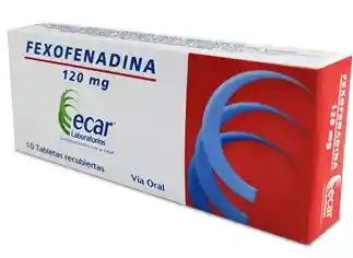 Fexofenadina 120 Mg X 10 Tabletas