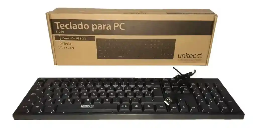 Teclado Alámbrico Usb Unitec T-950 Para Pc