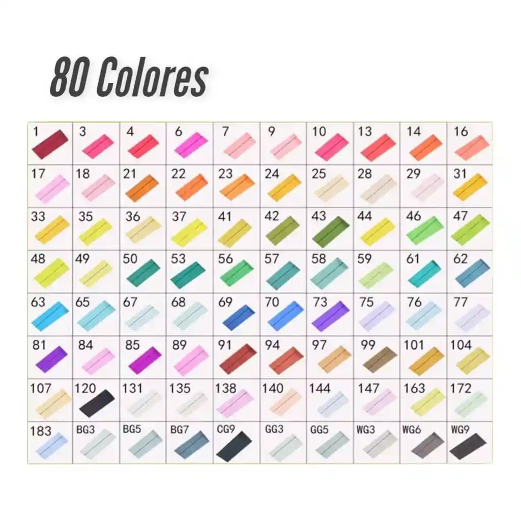 Set De 80 Marcadores Doble Punta Touch Color Vibrante