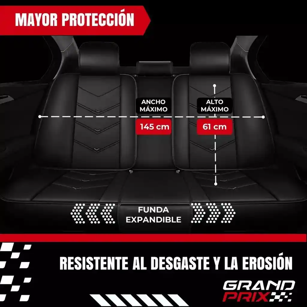 Set Fundas Asiento Forro Protector Auto Univesal Ecocuero