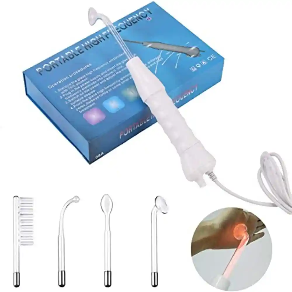 Alta Frecuencia Portátil Facial Y Corporal 4 Electrodos