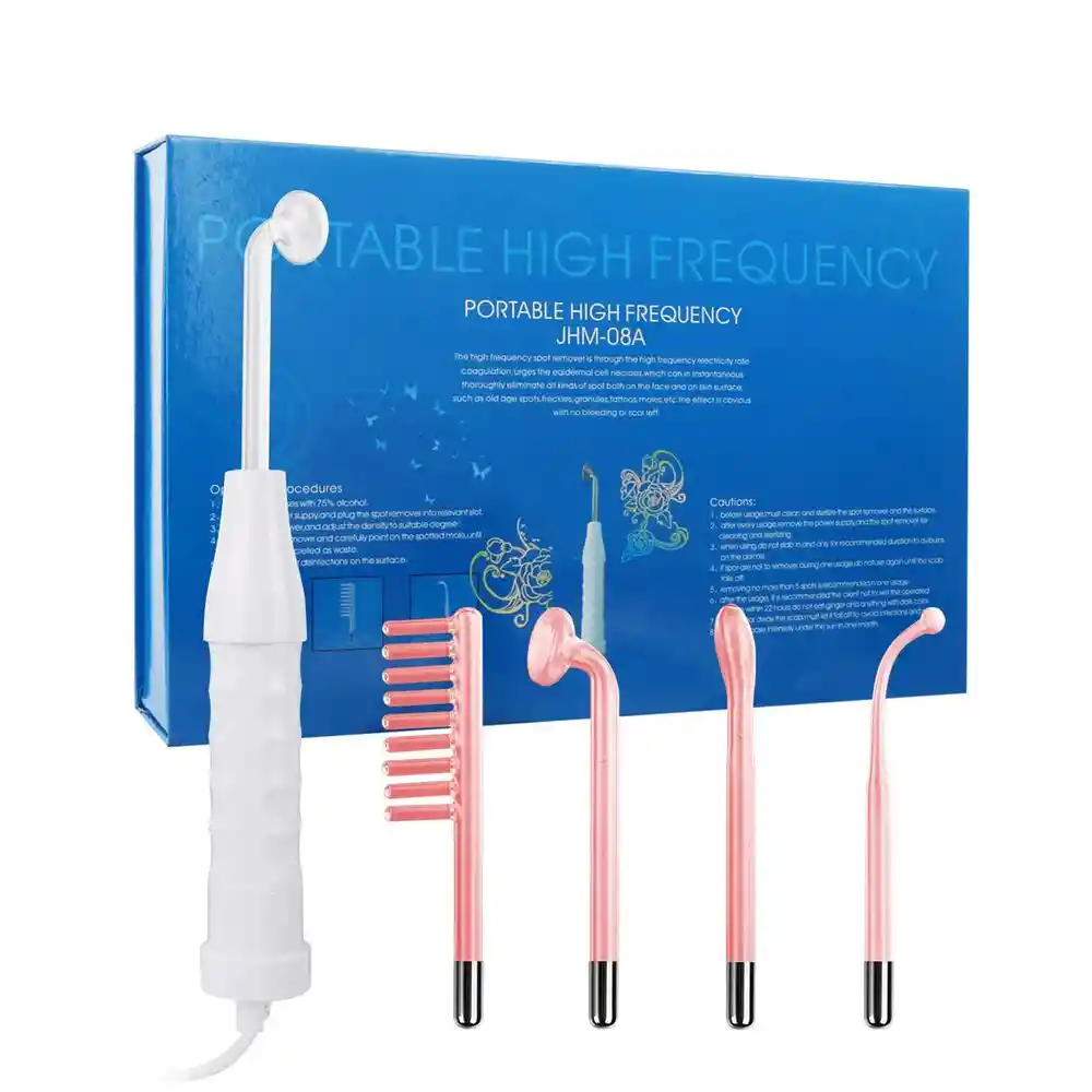 Alta Frecuencia Portátil Facial Y Corporal 4 Electrodos