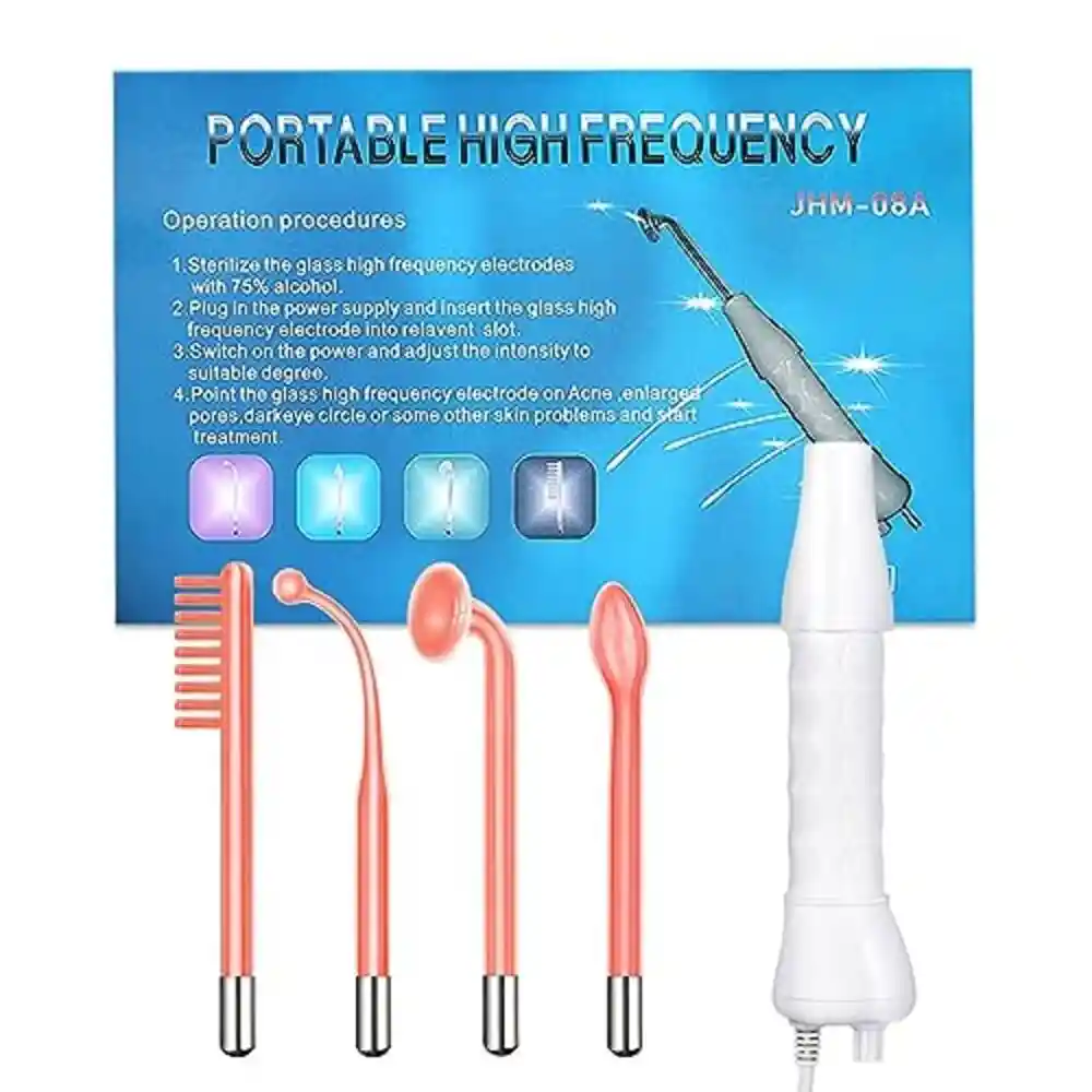 Alta Frecuencia Portátil Facial Y Corporal 4 Electrodos