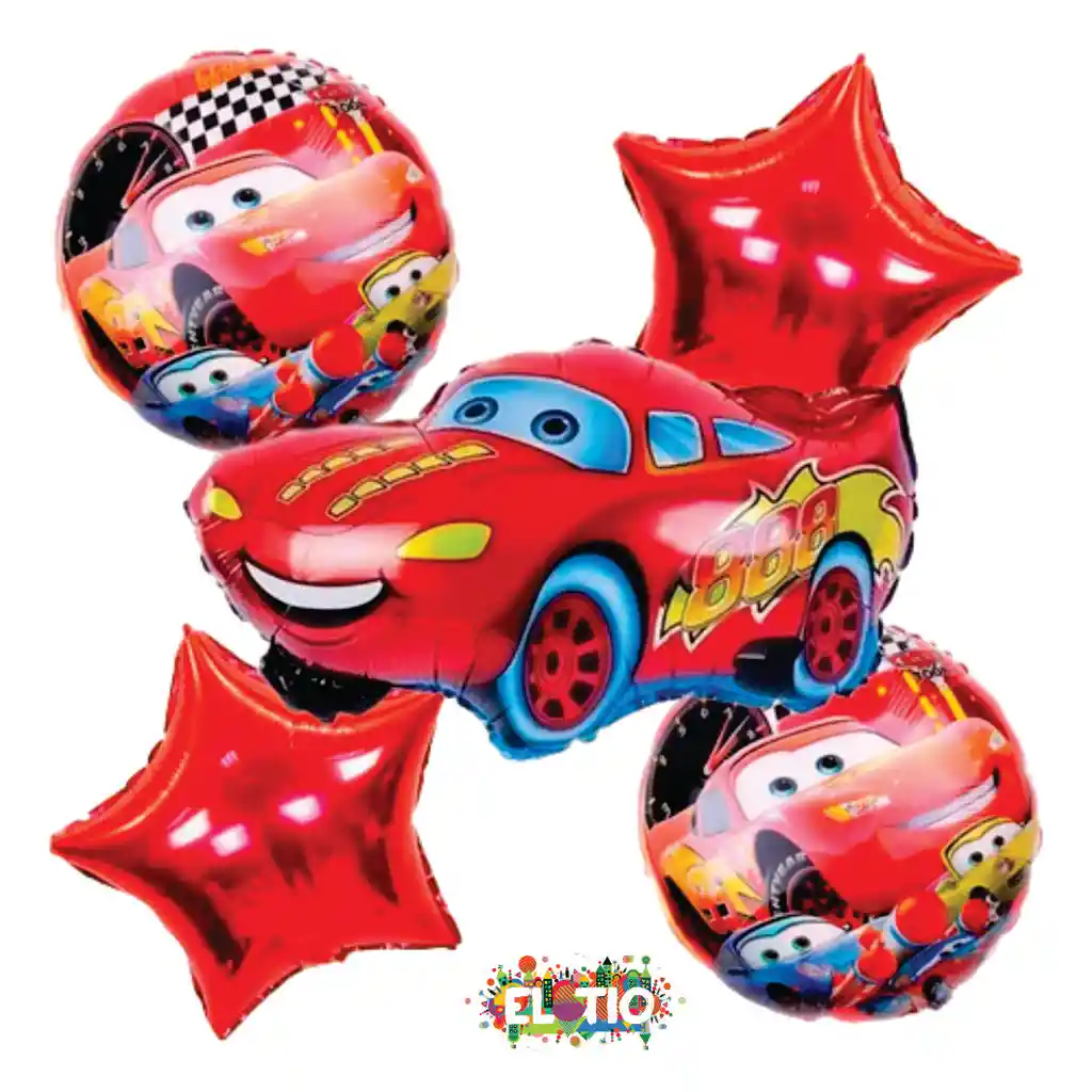 Globo Rayo Mc Queen Bouquet Cars Rojo