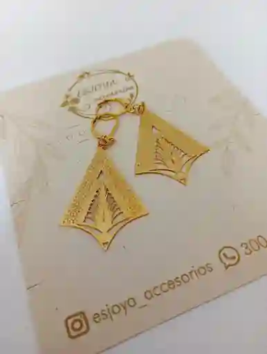 Aretes Dorados Para Dama