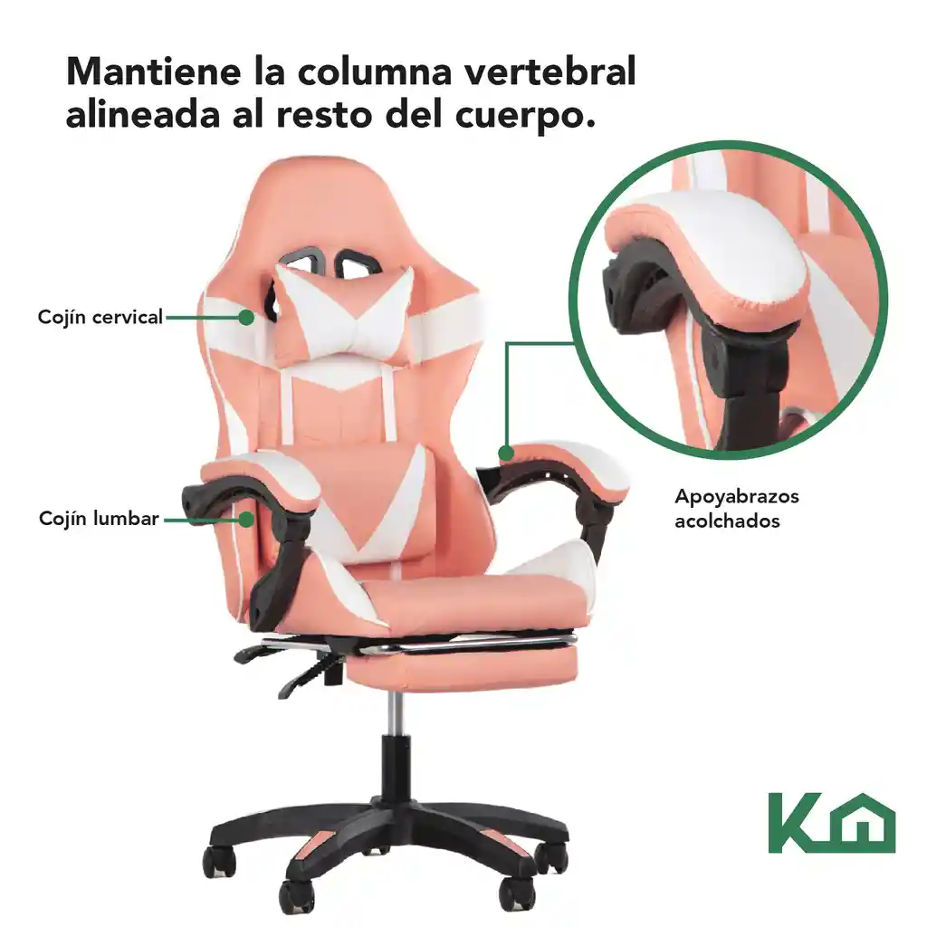 Silla De Escritorio Silla Gamer Reclinable Ergonomica 360