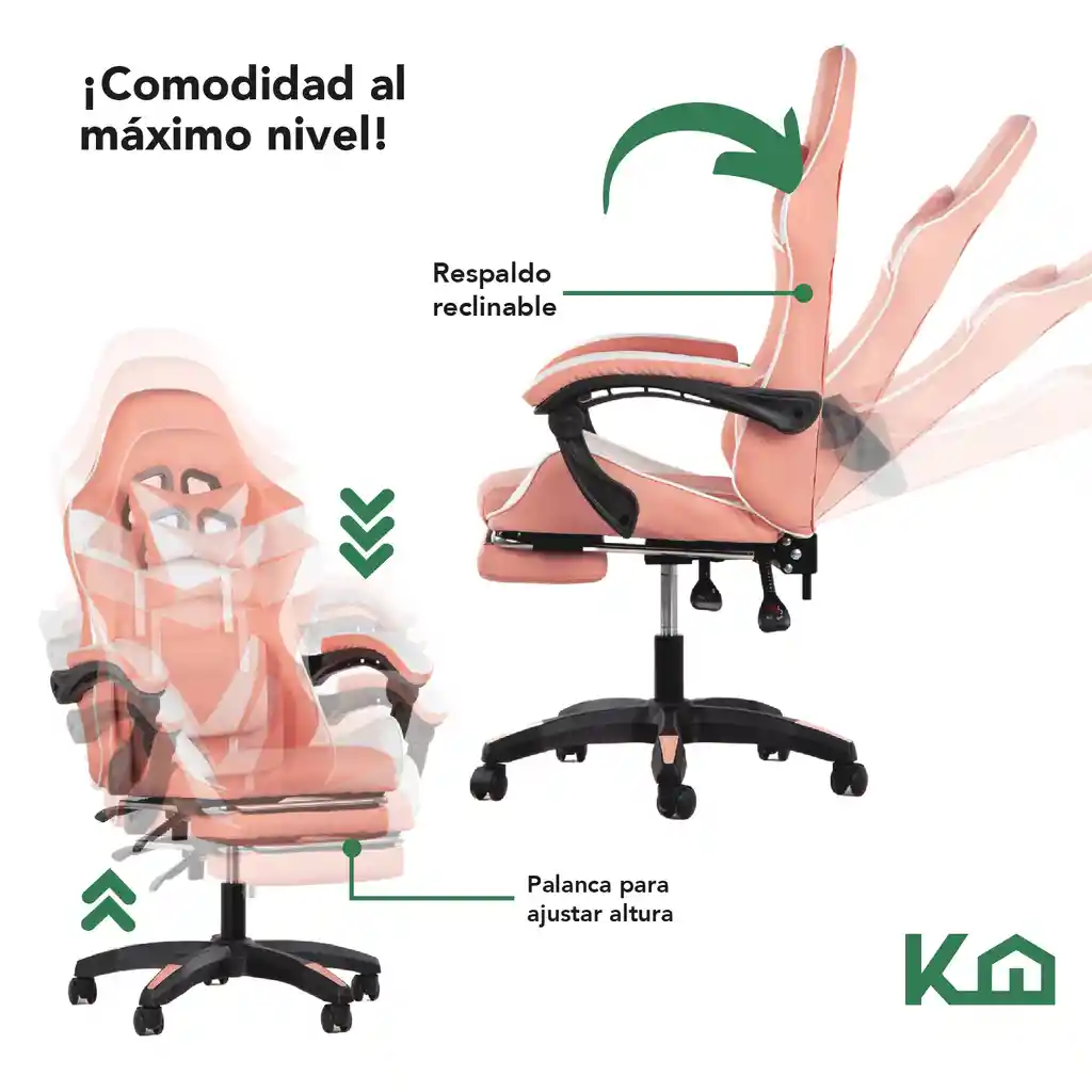 Silla De Escritorio Silla Gamer Reclinable Ergonomica 360