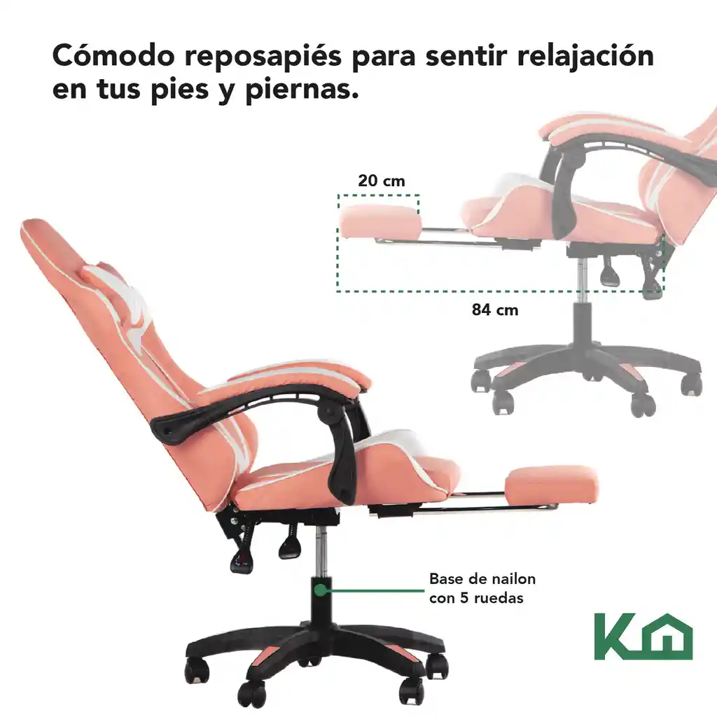 Silla De Escritorio Silla Gamer Reclinable Ergonomica 360