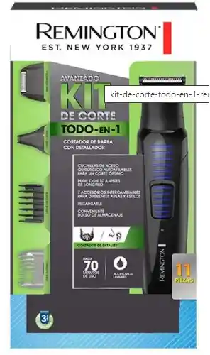 Kit De Corte Todo En 1 Remington Color Negro