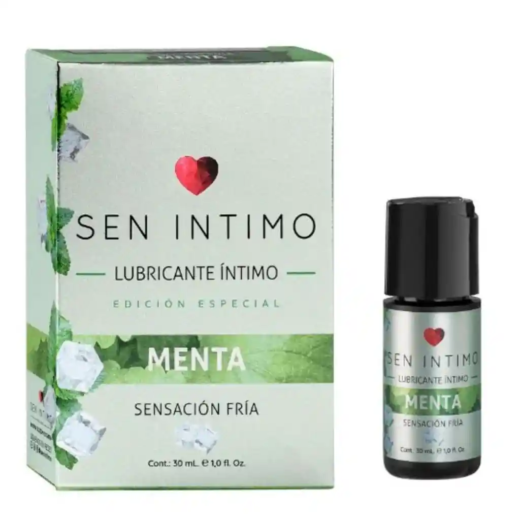 Lubricante Oral Frio Sabor A Menta De Sen Intimo De 30ml, Lubricante Oral Menta, Lubricante Intimo