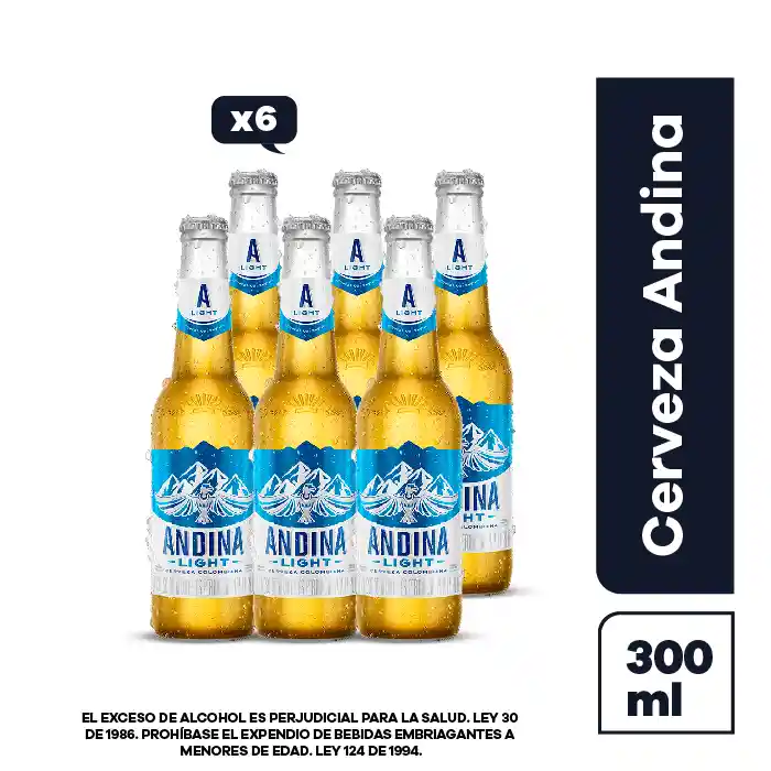 Andina Cerveza Light Six Pack 300ml
